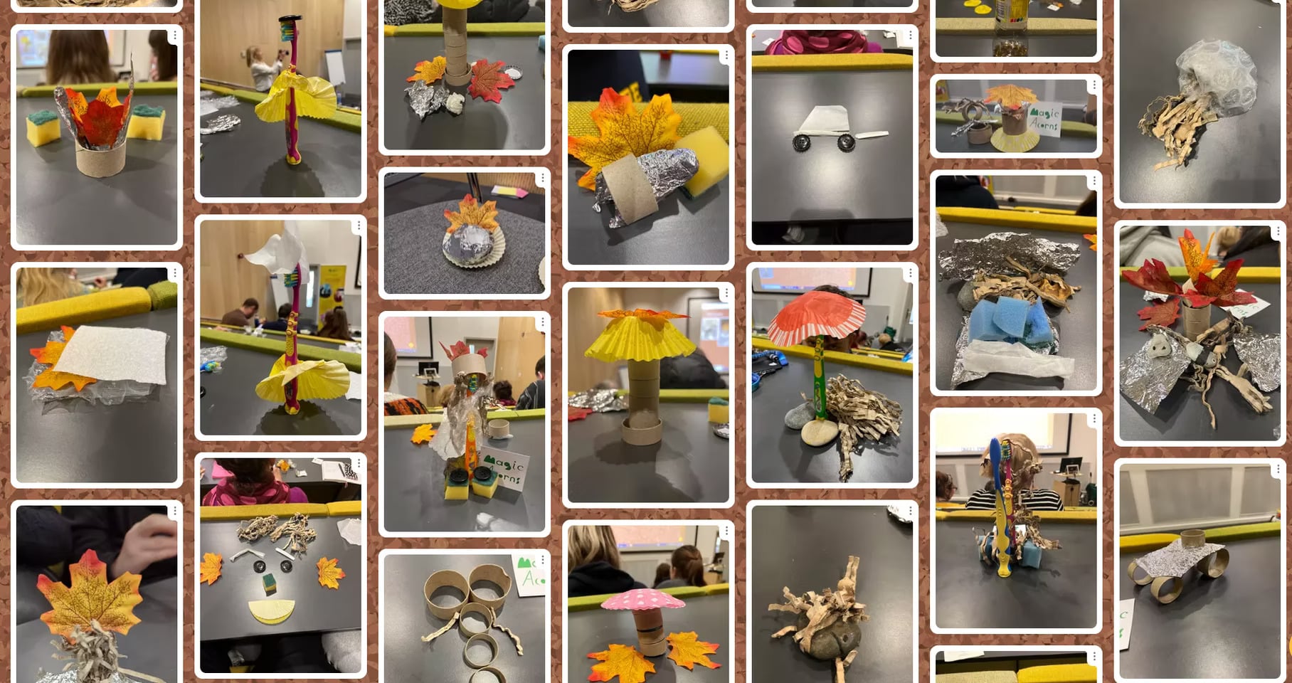 Collage of artwork made by people